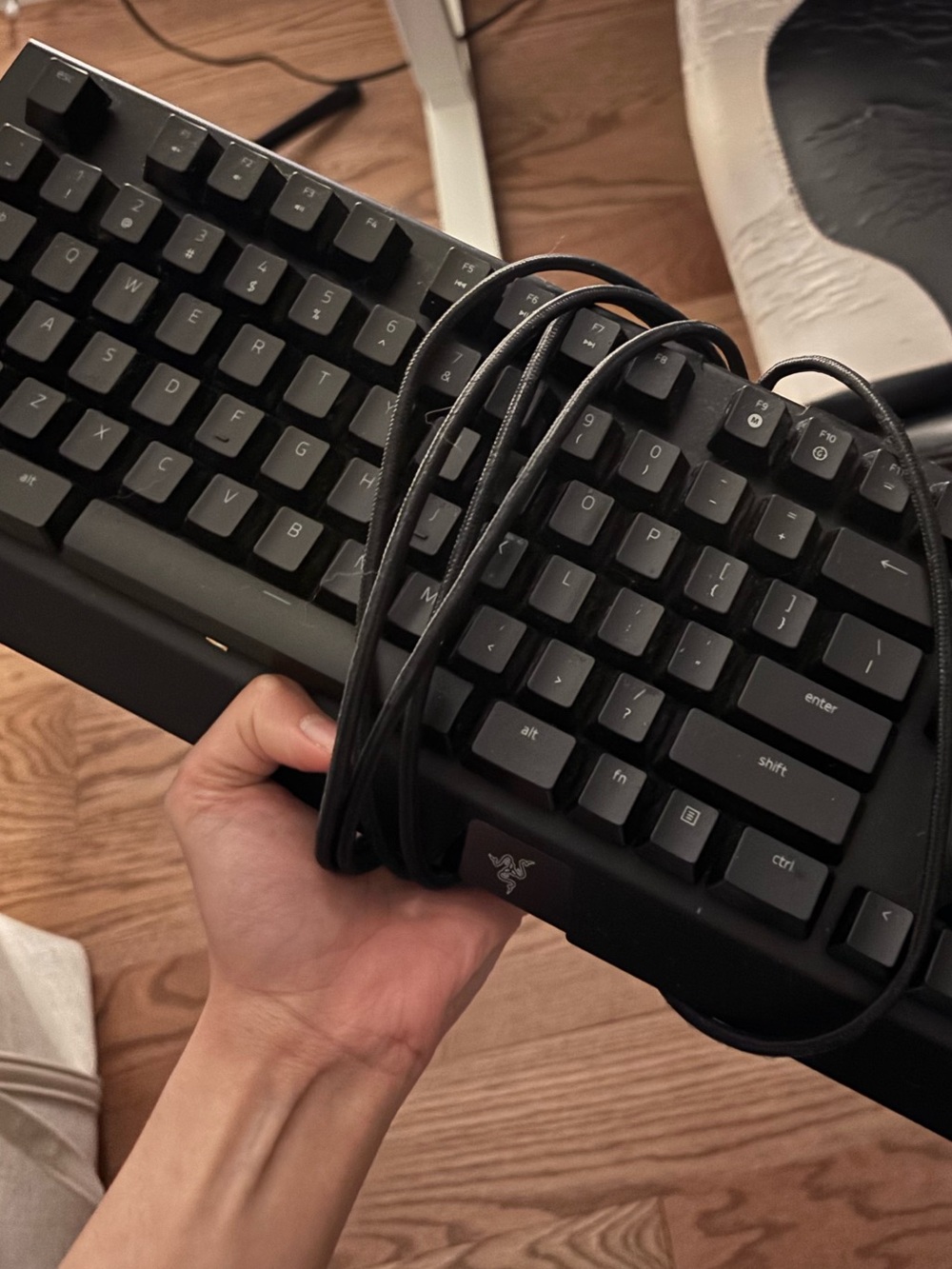 Razer Black Wired Mechanical Gaming Keyboard with USB Cable with mousepad